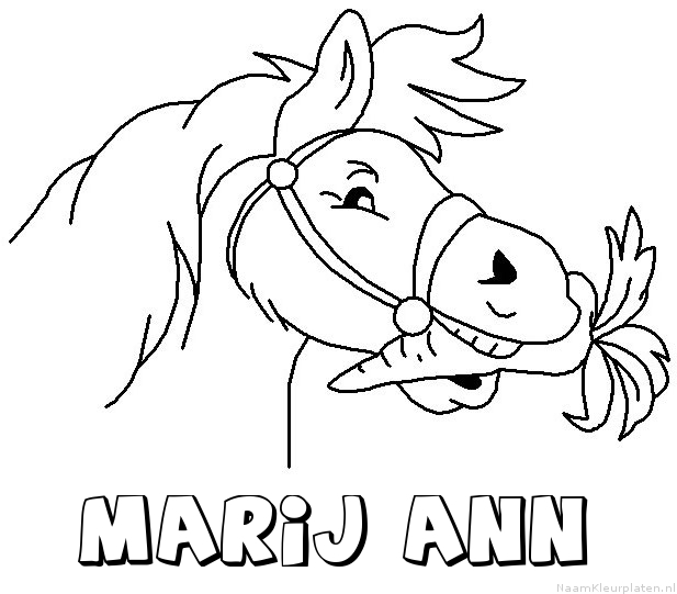 Marij ann paard van sinterklaas kleurplaat